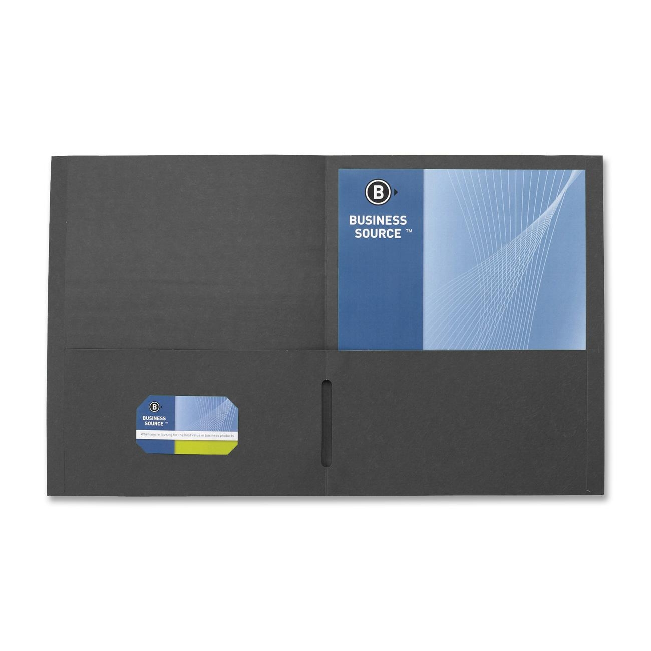 Business Source 2 Pocket Folders Letter 25box Ld Products
