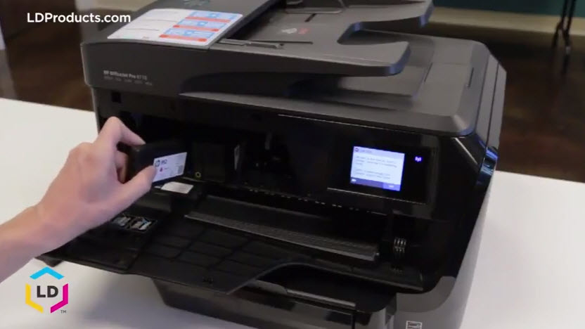 How To Install Replace Cartridges In Your Hp Officejet 8710 Printer Printer Guides And Tips From Ld Products