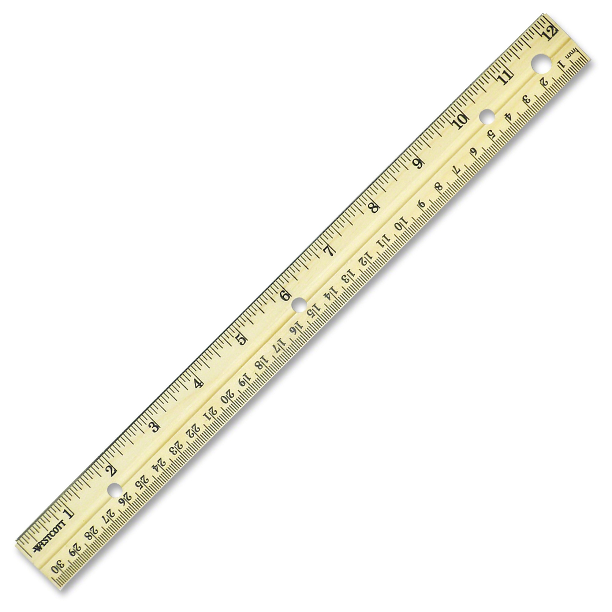 Westcott Wood Ruler W Metal Edge 12 LD Products   2000 1010016282 