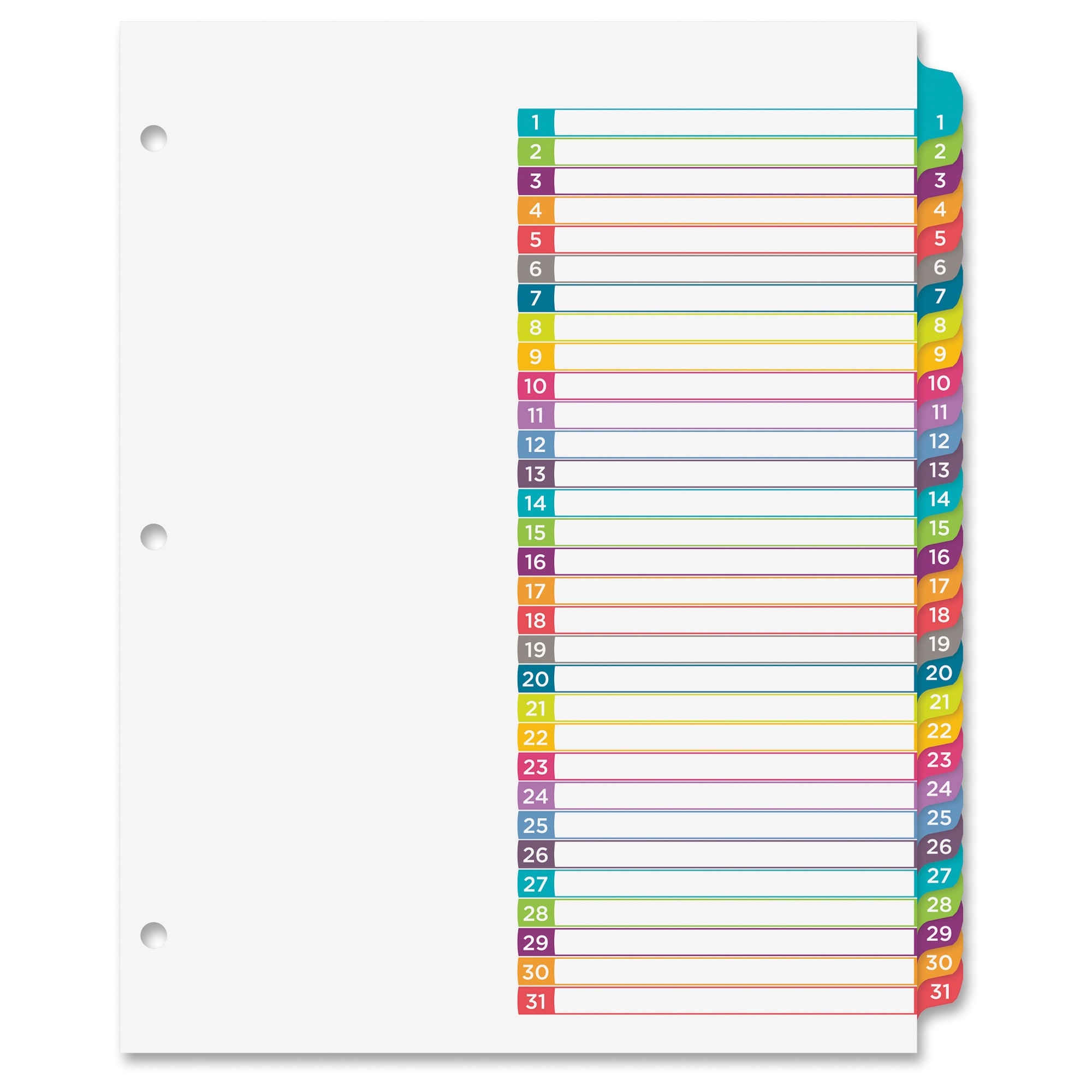 Ready Index 1 31 Tab Dividers LD Products