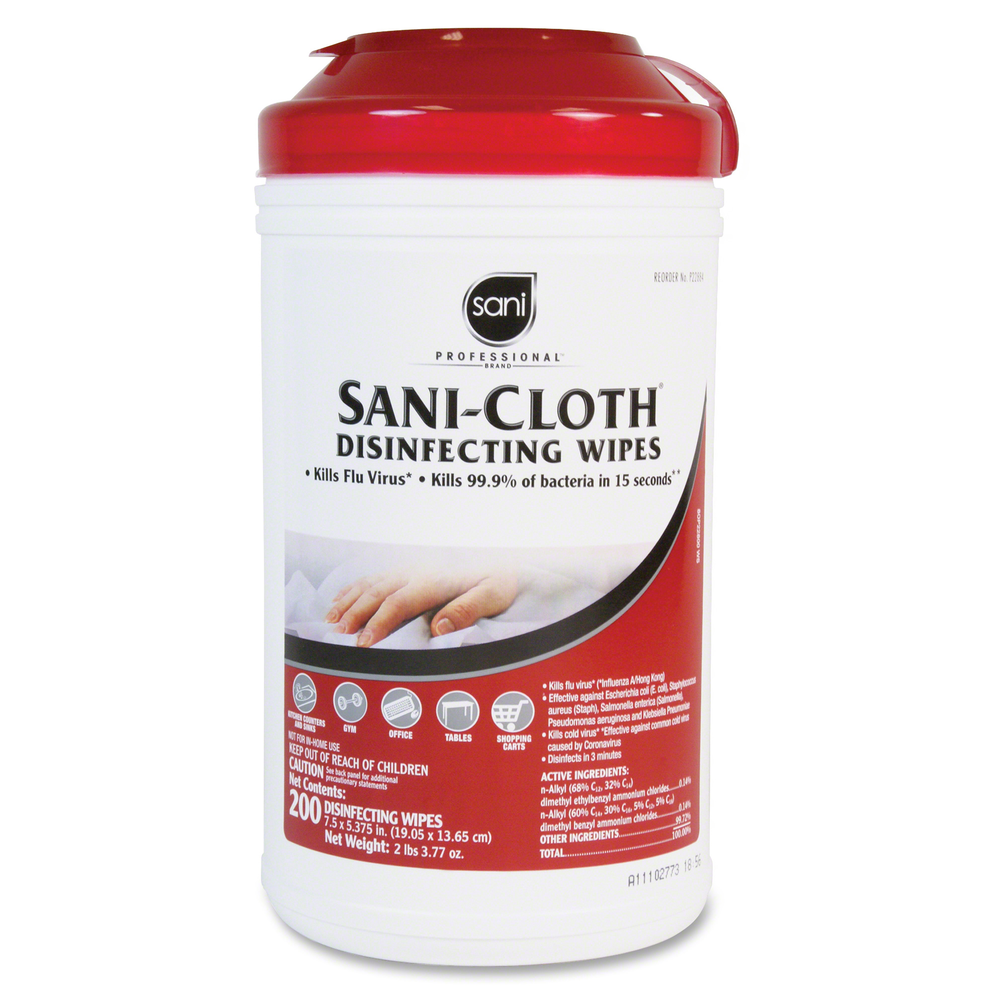 SaniCloth Professional Disinfecting Wipes XL Canister 200 in each