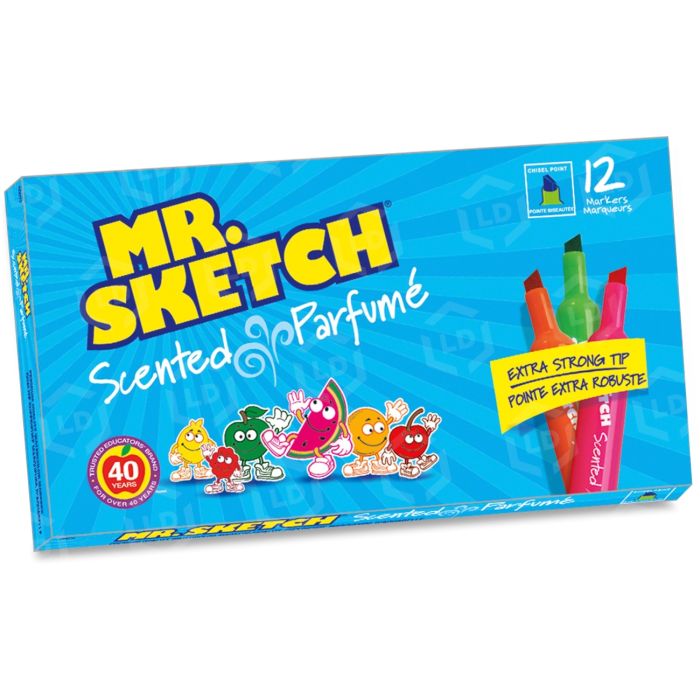 Mr. Sketch Scented Watercolor Markers, Assorted - 12 per Set - LD Products