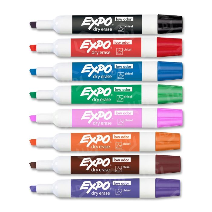 Expo - Pack of 16 Low Odor Chisel Tip Dry Erase Markers, Assorted