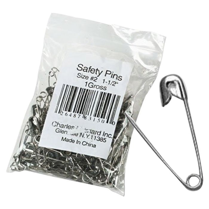 CLI Assorted Sizes Safety Pins - 144 per pack - LD Products