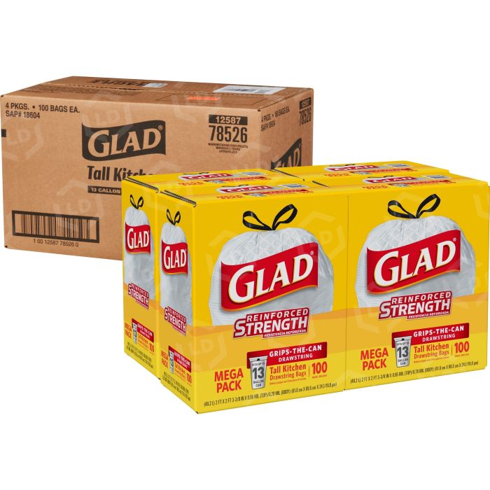 Glad Strong Tall Kitchen Trash Bags - LD Products