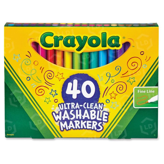 Crayola 40 Ultra-Clean Fine Line Washable Markers