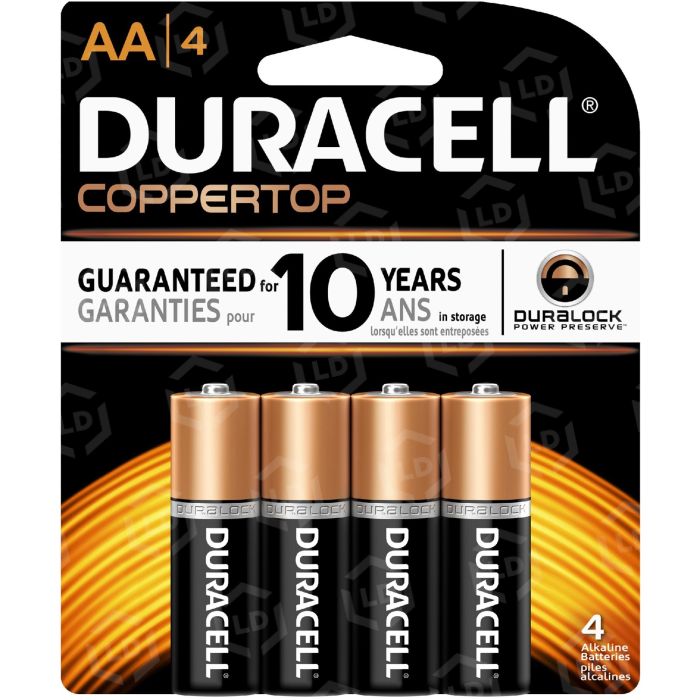 4 piles Duracell LR6 / AA alcaline 1.5V NON RECHARGEABLES - Piles