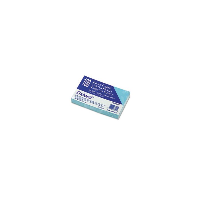 Oxford Colored Blank Index Cards - 100 Sheets - Plain - OXF7320BLU, OXF  7320BLU - Office Supply Hut