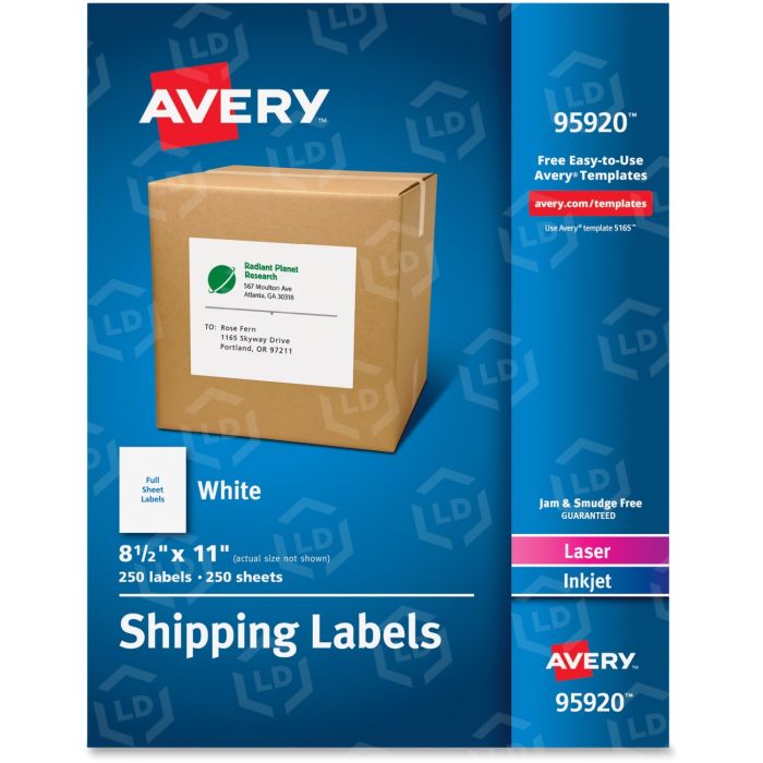 Avery Rectangle 8.50