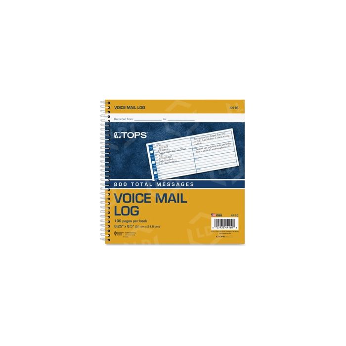 Tops Voice Message Log Book - LD Products