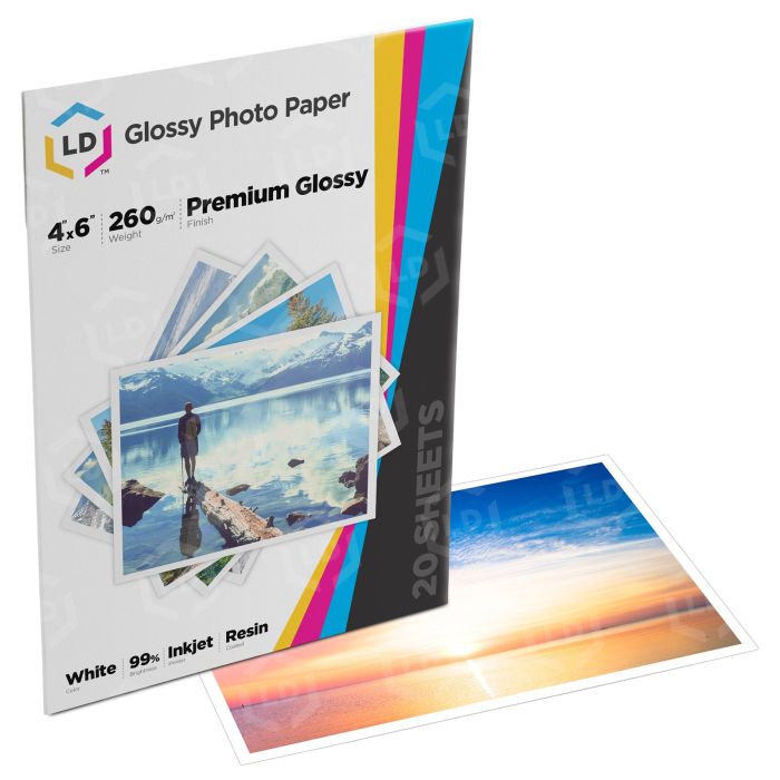 Epson Glossy Photo Paper - 20 Sheets 4 x 6 Ink Jet Printer Paper