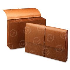 Smead Tyvek Expanding Wallet Legal - 8.50" x 14" - 6 Pockets - 5.25" Expansion Fastener - Brown - 1 Each