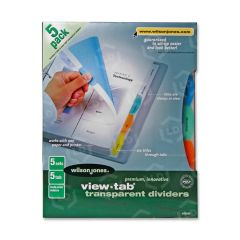 Wilson Jones View-Tab Transparent Divider Set - 5 per box