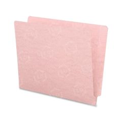 Smead Shelf-Master End Tab Colored Folder - 100 per box - 8.5" x 11" - Pink