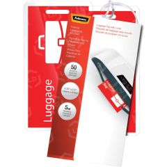 Fellowes Glossy Pouches - Luggage Tag with loop, 5mil 50 pack - 50 per pack