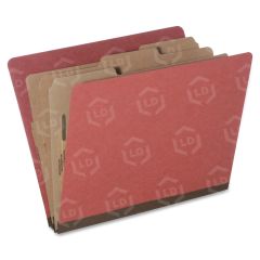 Eight Section Classification Folder Letter - 8.5" x 11" - 10 / Pack - Earth Red