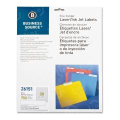 Business Source Permanent Laser/Inkjet Filing Label - 750 per pack
