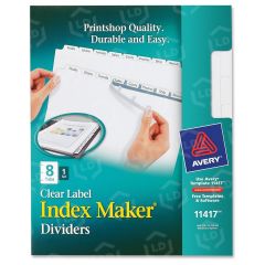 Avery Index Maker Clear Label Divider with Tabs - 8 per set