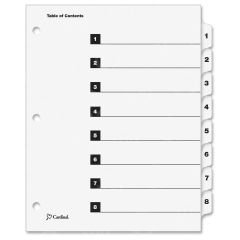 Cardinal OneStep Printable Table of Contents and Dividers - 8 per set