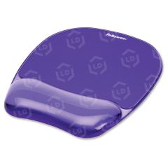 Fellowes Gel Crystals Mousepad/Wrist Rest - Purple
