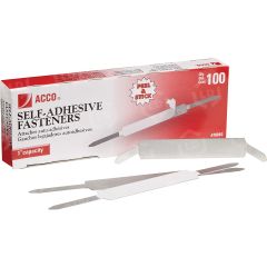 Acco Self-Adhesive Paper Fastener - 100 per box 2.75" Length - Silver
