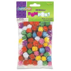 ChenilleKraft 1/2" Glitter PomPons - 1 per pack
