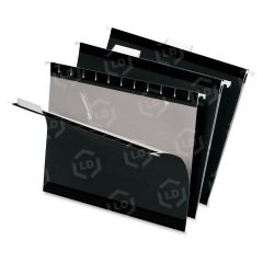 Pendaflex 1/5 Cut Colored Hanging Folders - 25 per box Legal - 11 pt. - Black