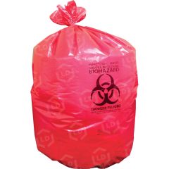 1.3 mil Red Biohazard Can Liners