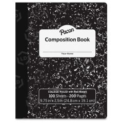 Marble Hard Cover College Rule Composition Book