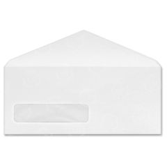 Business Source No. 10 V-Flap Window Envelopes - BX per box