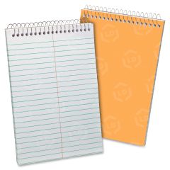 Ampad Gregg-ruled Recycled White Steno Book - 80 Sheets - 15 lb  - 6" x 9" -  White Paper