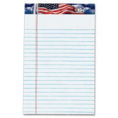 TOPS American Pride Writing Tablet, US Flag headtape, white