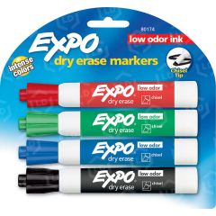 Expo Dry Erase Markers, Assorted - 4 Pack