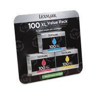 Original Lexmark 14N1188 / 100XL High Yield Set of 1 Cyan, 1 Magenta and 1 Yellow Ink Cartridge