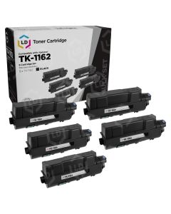 5 Pack of Compatible Kyocera-Mita TK-1162 Black Toners