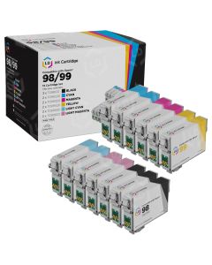 Remanufactured T098 13 Piece Set of Ink for Epson