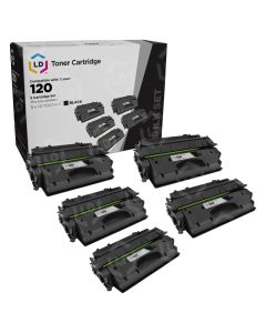 5 Pack Canon 120 High Yield Black Compatible Toner Cartridges
