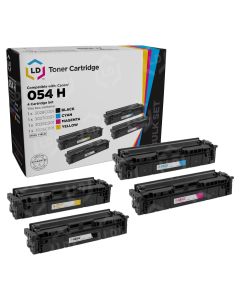 Compatible 054H 4 Pack of Toner for Canon
