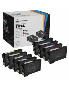 Remanufactured 812XL 9 Piece Set of Ink for Epson