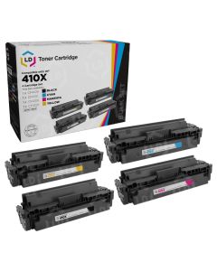 Compatible HP 410X Toner Set (Black, Cyan, Magenta, Yellow)