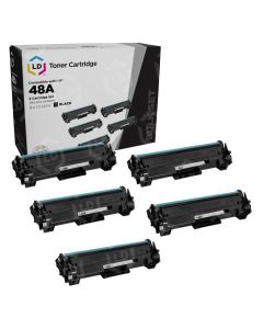 LD Compatible Black Toner 5-Pack for HP 48A (HP CF248A)