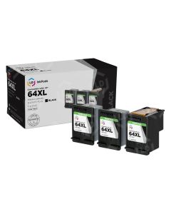 LD InkPods™ Replacements for HP 64XL Black Ink Cartridge (3-Pack with OEM printhead)
