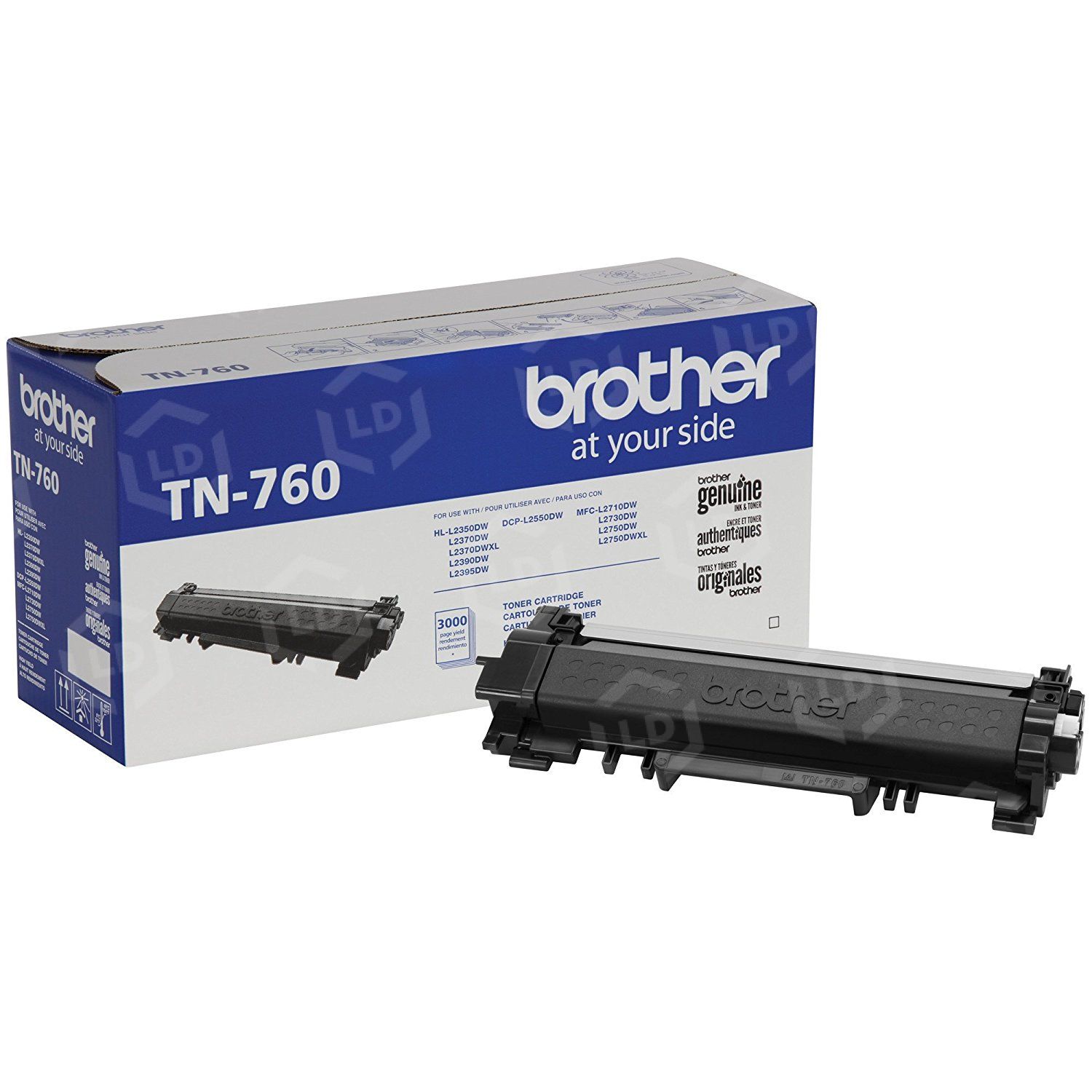 TN760 High Yield Black Toner Cartridge For Brother MFC-L2710DW L2750DW  w/Chip