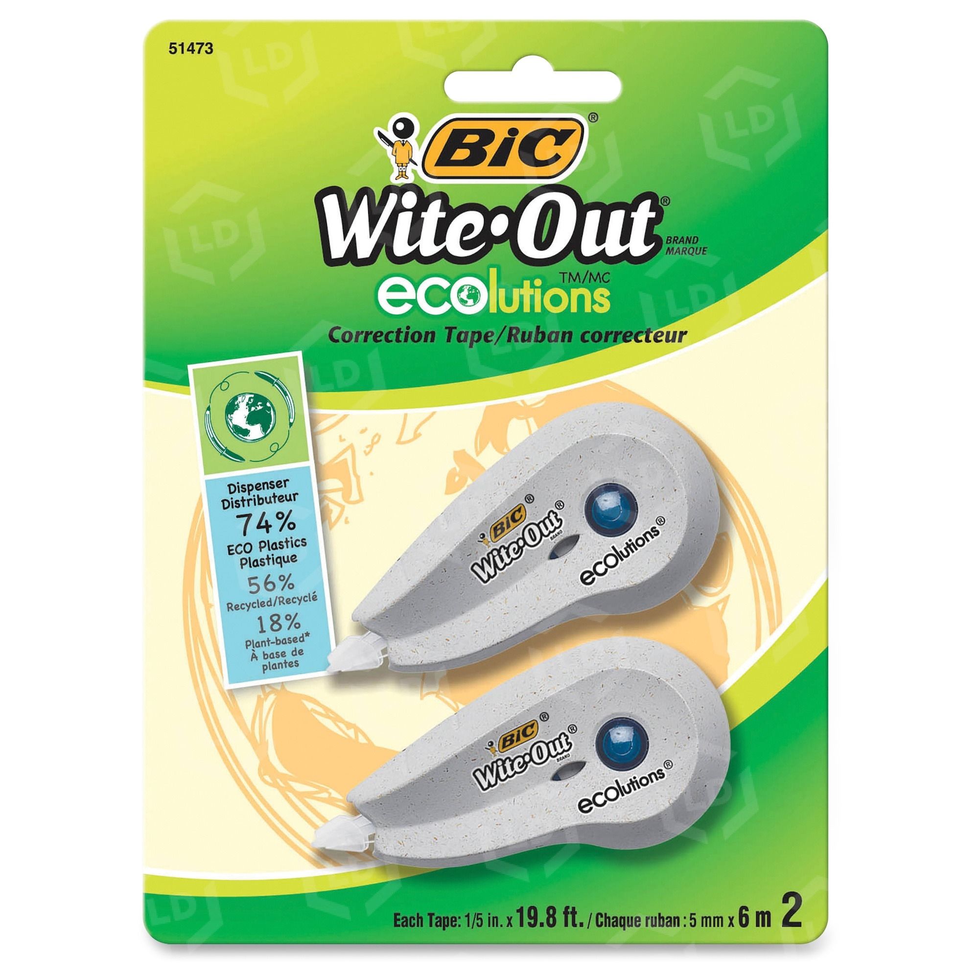 Paper Mate Liquid Paper Dryline Grip White Out Correction Tape 2