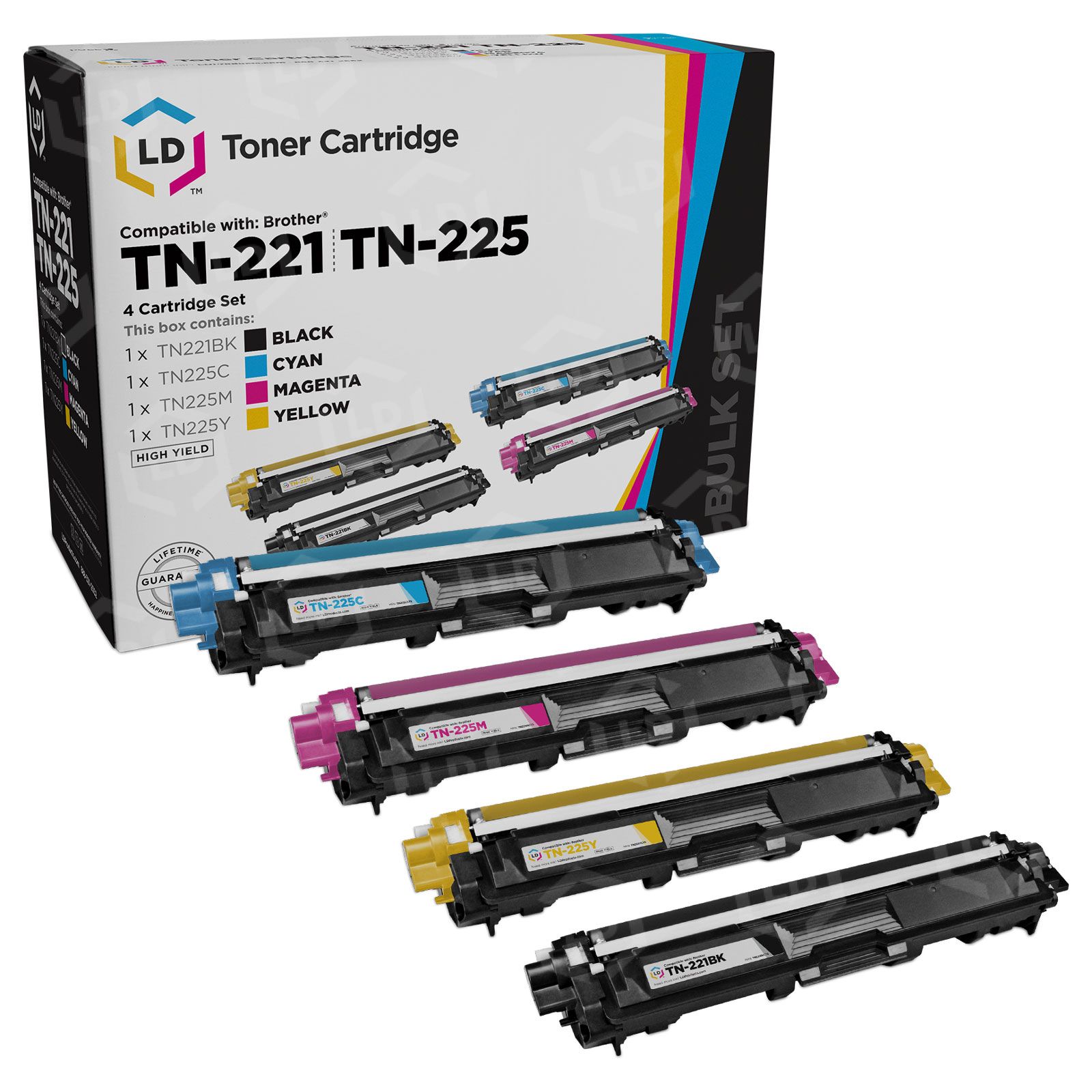 10PK TN225 Color Toner for Brother TN221 DCP-9020CDW India