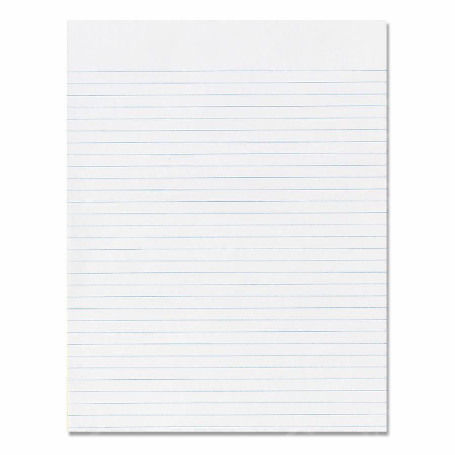 Skilcraft Writing Pad - 100 Sheet - 16lb - Wide Ruled - Letter 8.5