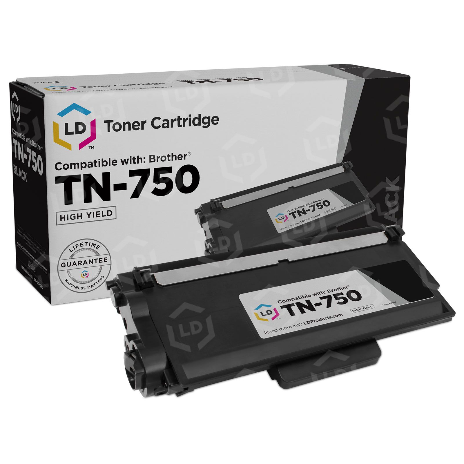 Compatible Brother TN750 Toner Cartridge Black High-Yield