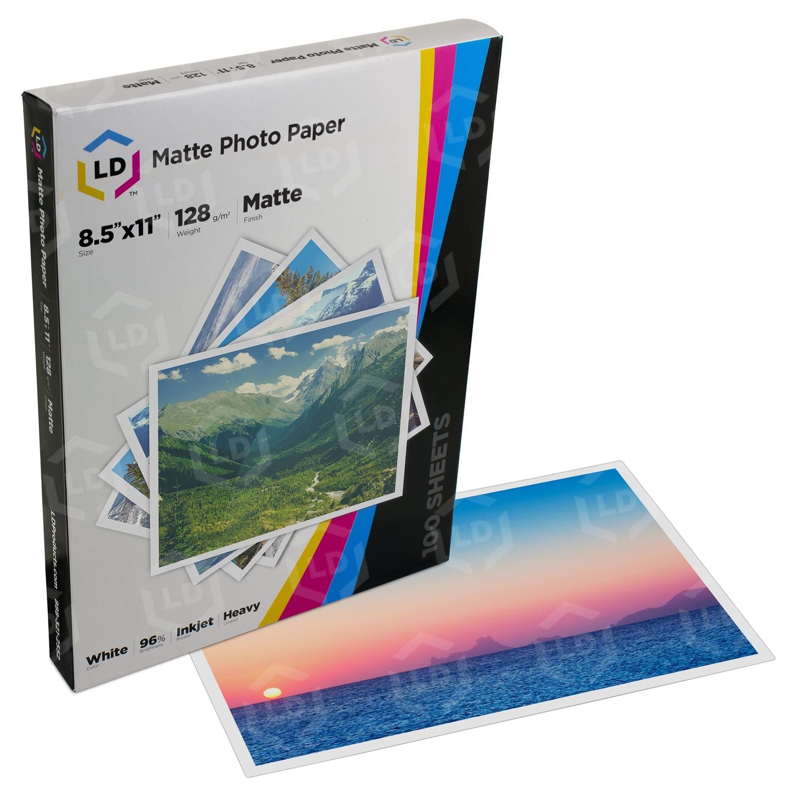 Inkjet Clear Matte, 8.5 x 11, 1 Up, 100 Sheet Box