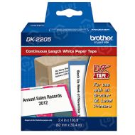 Original Brother DK-2205 White (2.4 in x 100 ft) Paper Label Tape