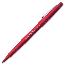 Paper Mate Flair Felt Pen, Medium Point, Red Ink, Dozen (8420152)